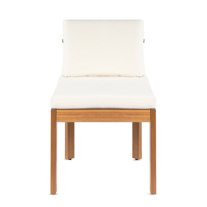 Acacia Wood Outdoor Dining Chair (Set of 2), Teak Finish Wood +