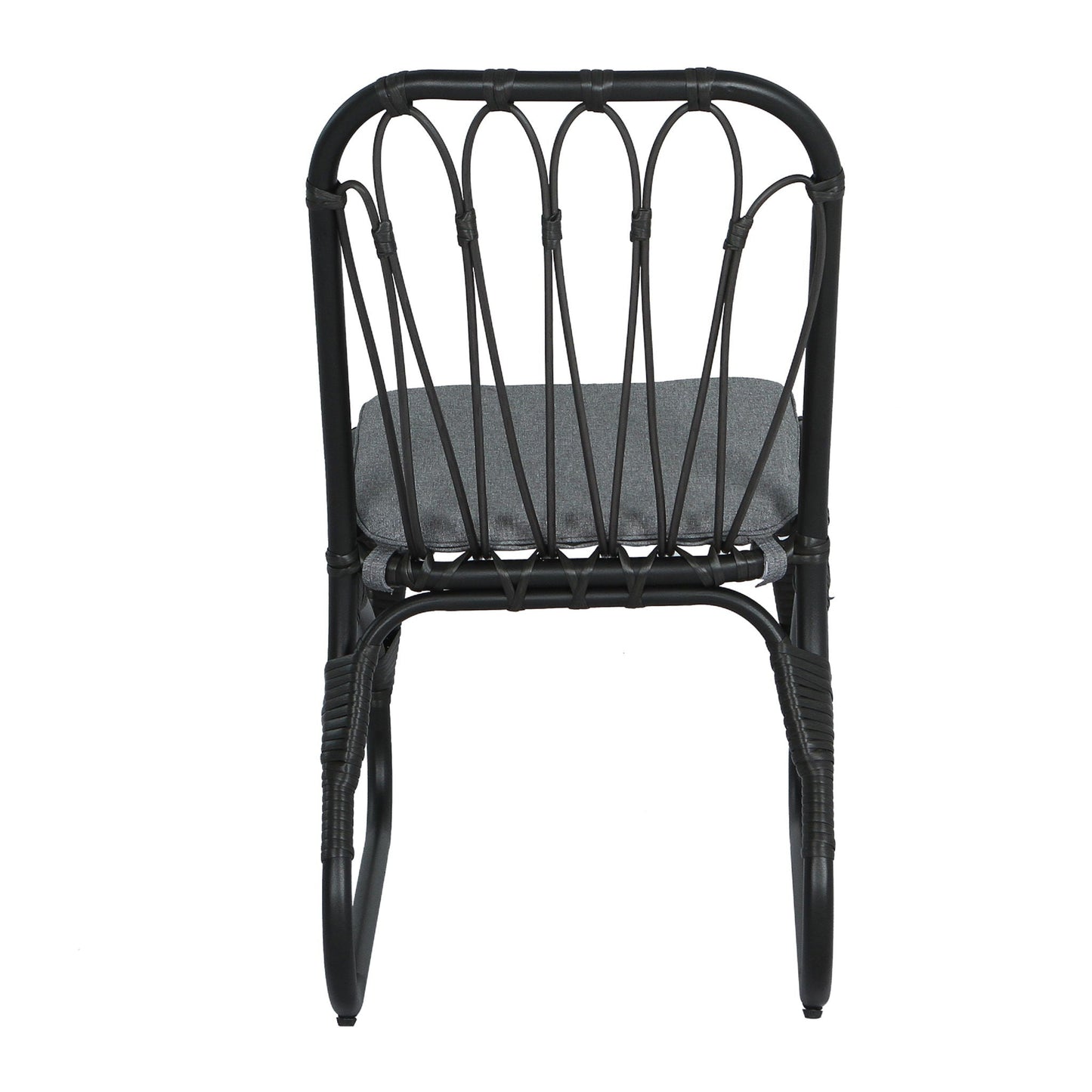Outdoor Wicker Dining Chairs With Washable Cushions (Set of 2)