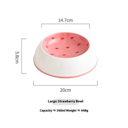 Cat Bowl Ceramic Drinking Water Non-slip Anti-tumble