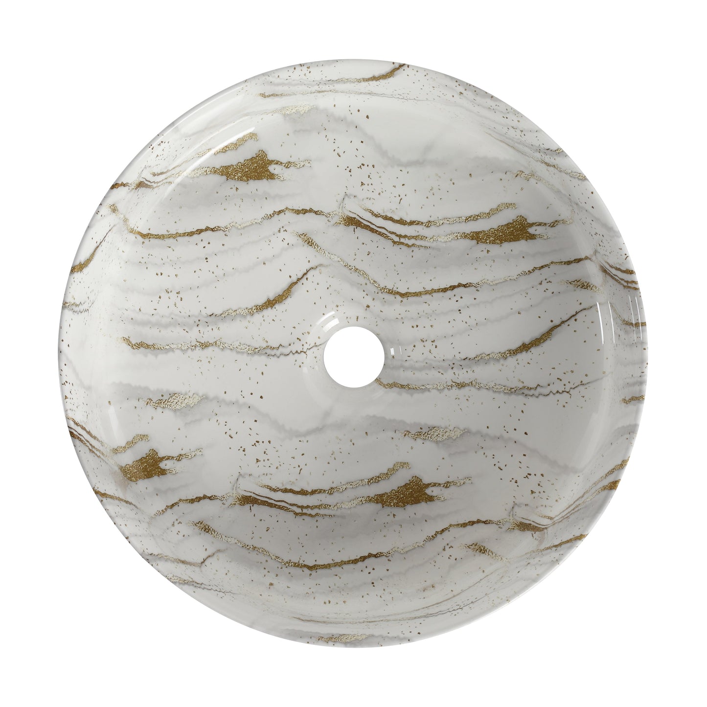 Ceramic Round Above Counter Bathroom Sink Art Basin