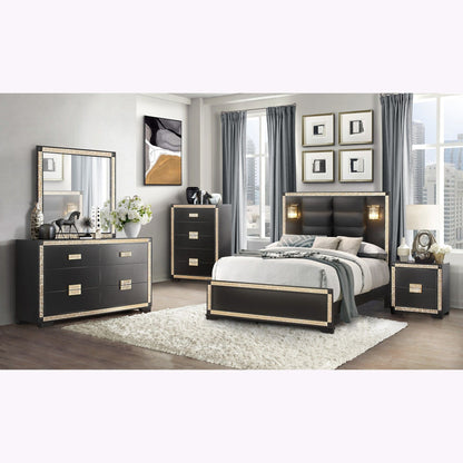 Lively - Mirror With Glitter Detail - Black