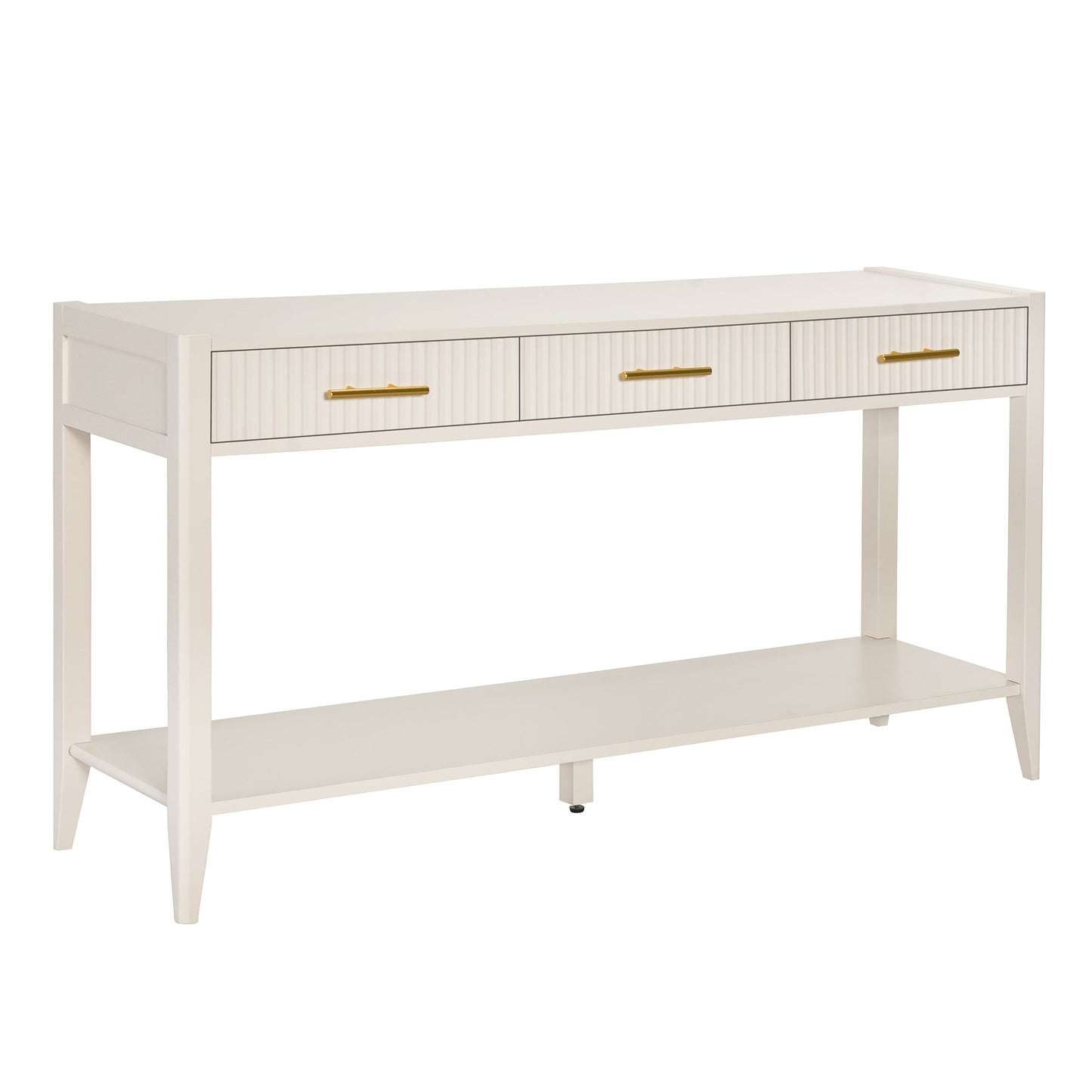 U Style 60" Painted Console Table with 3 Drawers