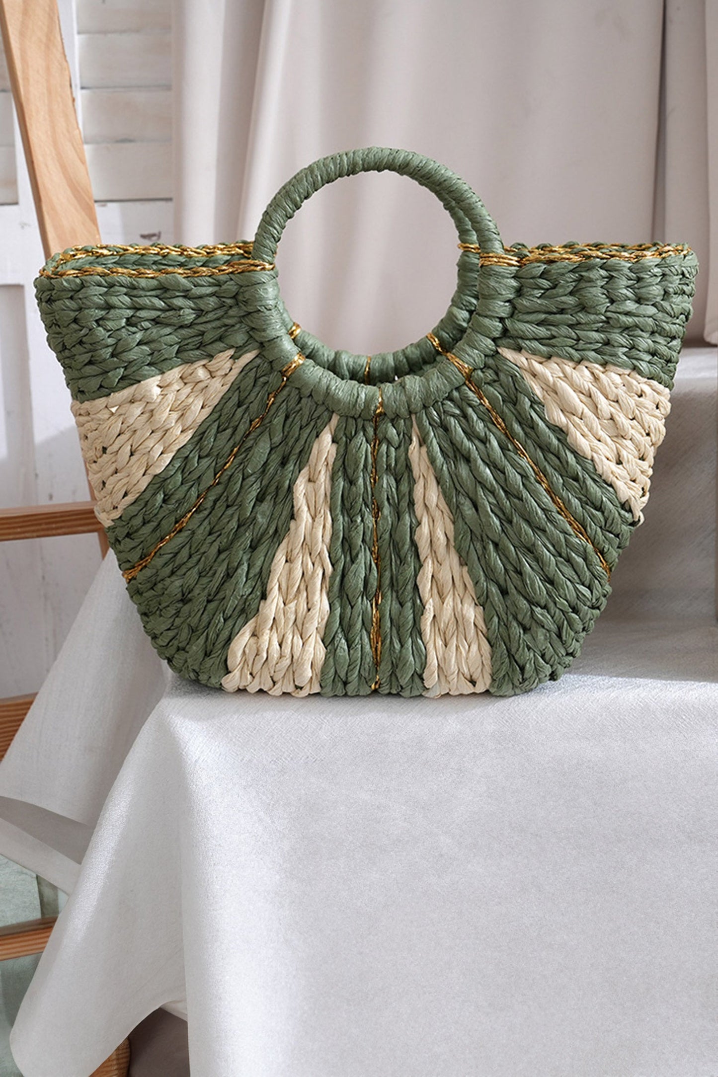 Rachel Handwoven Straw tote Bag