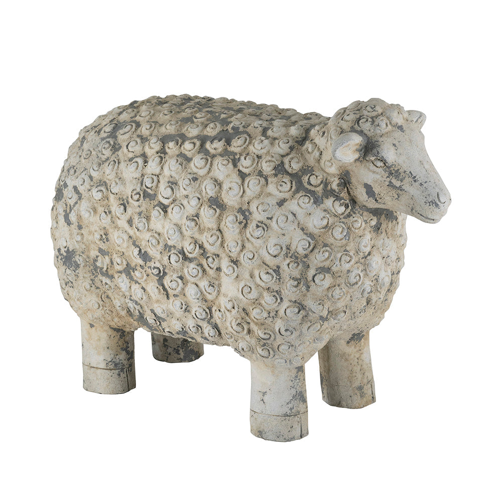 25.5x13x18" Magnesium Sheep Figurine with Weathered Finish