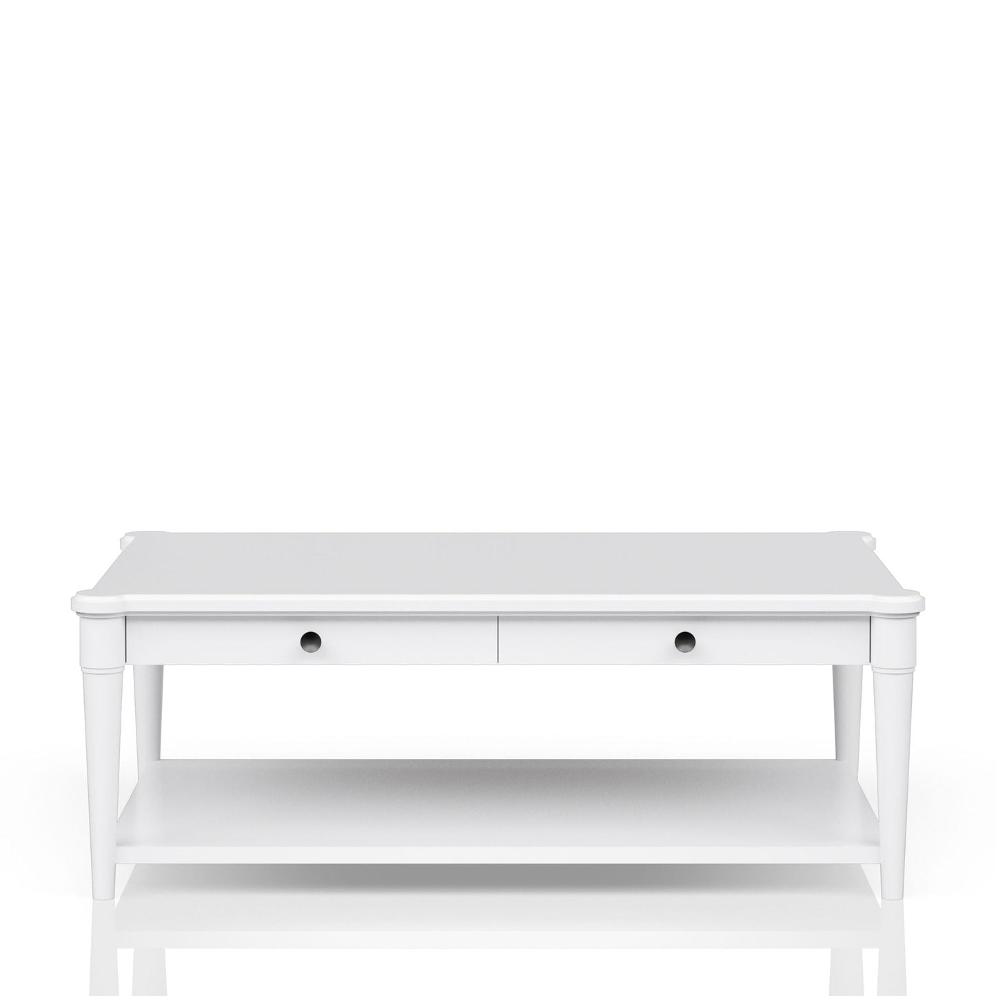 Cocktail Table With Two Storage Drawers And Casters
