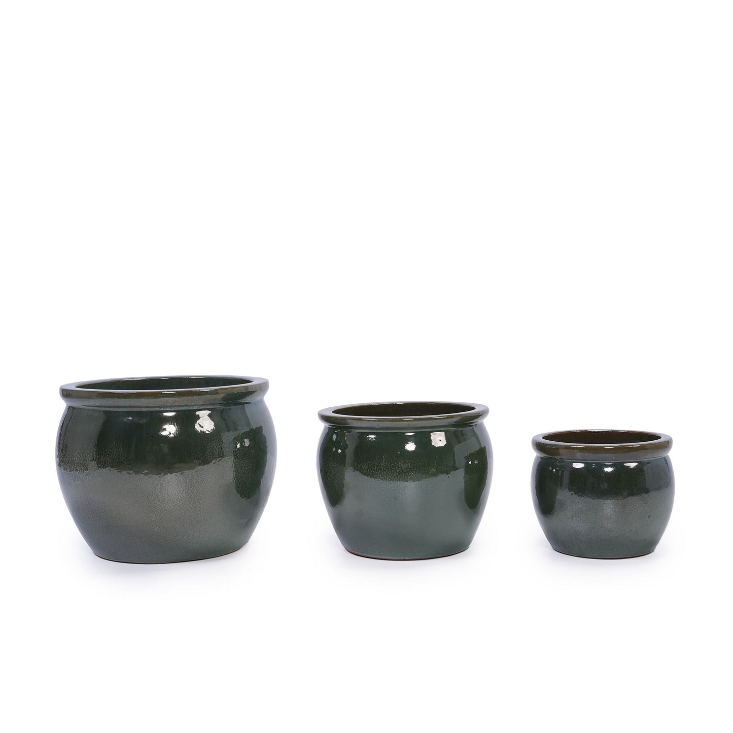 3 Pieces Ceramic Flowerpot Planter for Patio, Garden or Windowsills