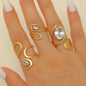 Stainless Steel Zircon Line Ring