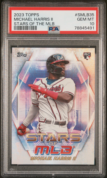 Graded 2023 Topps Michael Harris II #SMLB35 Stars of the MLB Rookie RC Baseball Card PSA 10 Gem Mint