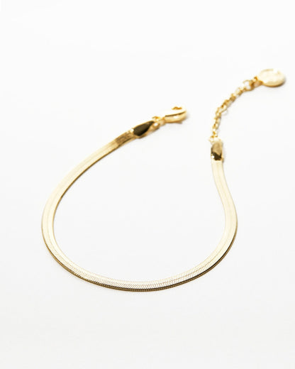 Paved Herringbone Chain Anklet