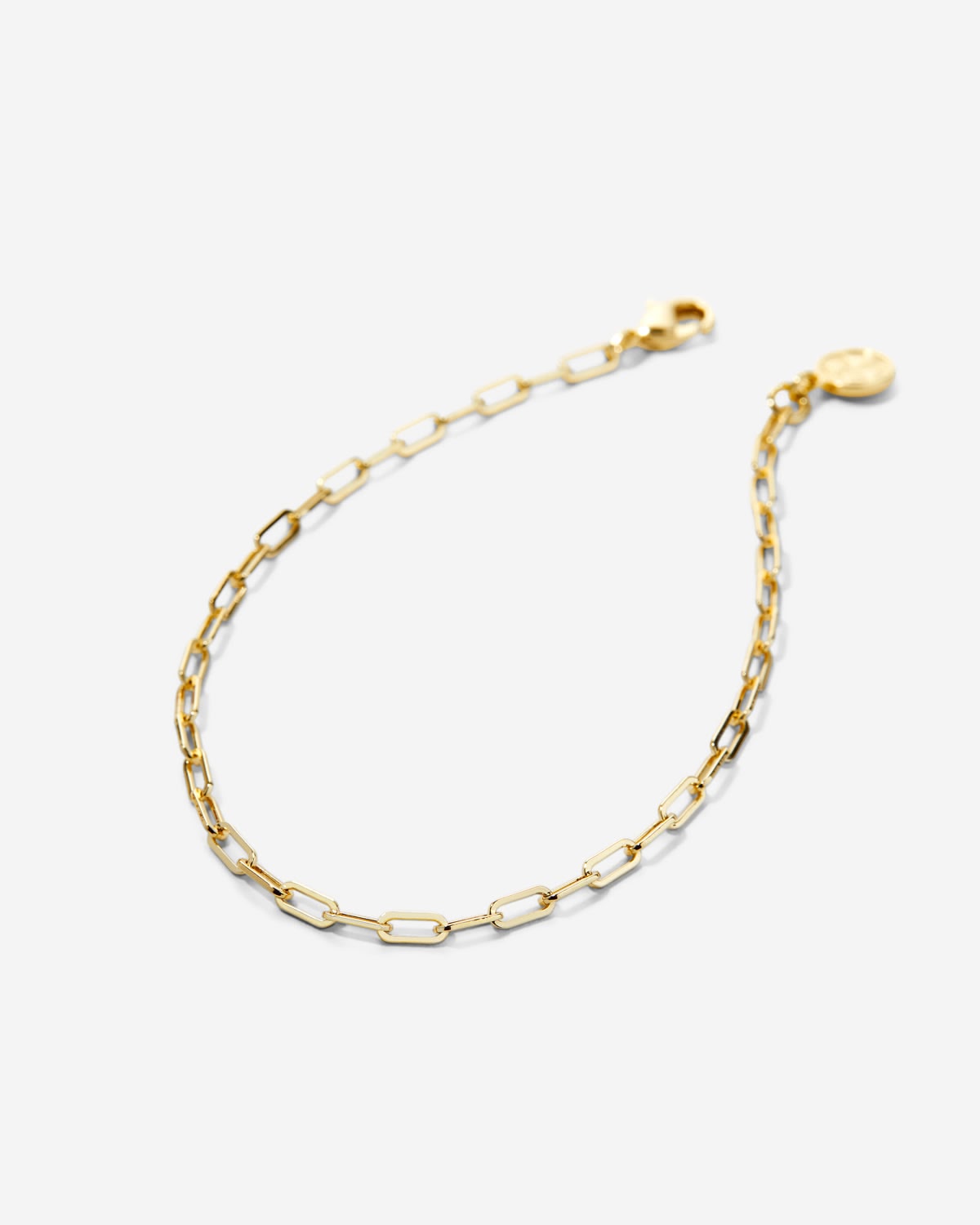 Connected Delicate Paperclip Chain Anklet