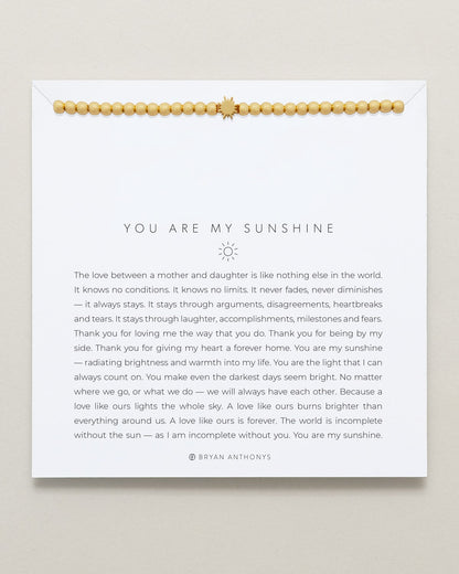 You Are My Sunshine Beaded Icon Bracelet
