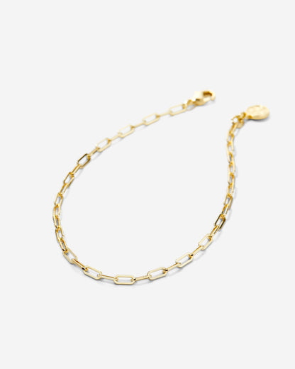 Connected Delicate Paperclip Chain Bracelet