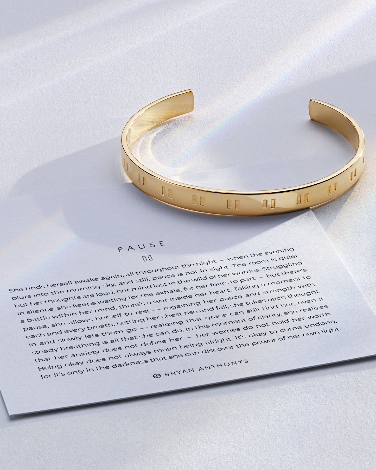 Pause Engraved Cuff