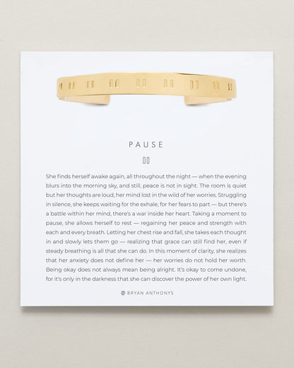 Pause Engraved Cuff