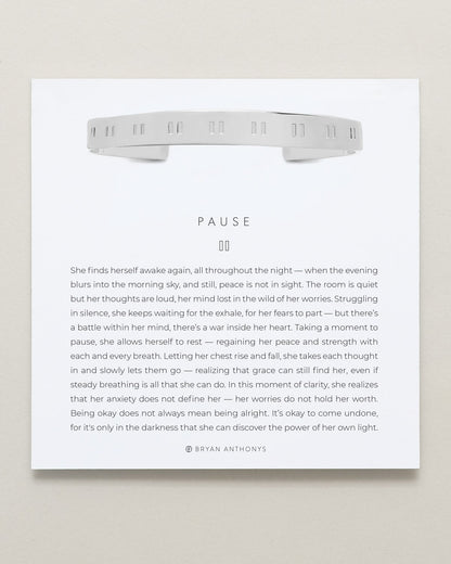 Pause Engraved Cuff
