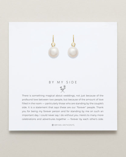 By My Side Pearl Drop Earrings
