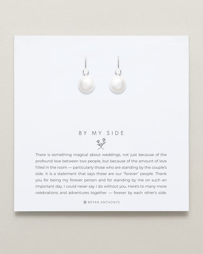 By My Side Pearl Drop Earrings