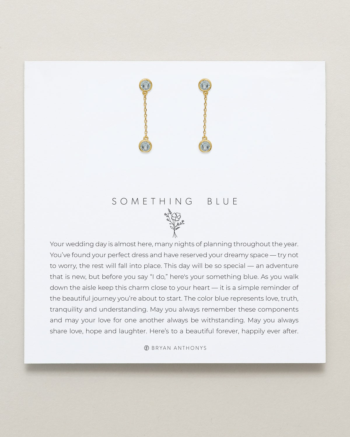 Something Blue Drop Earrings