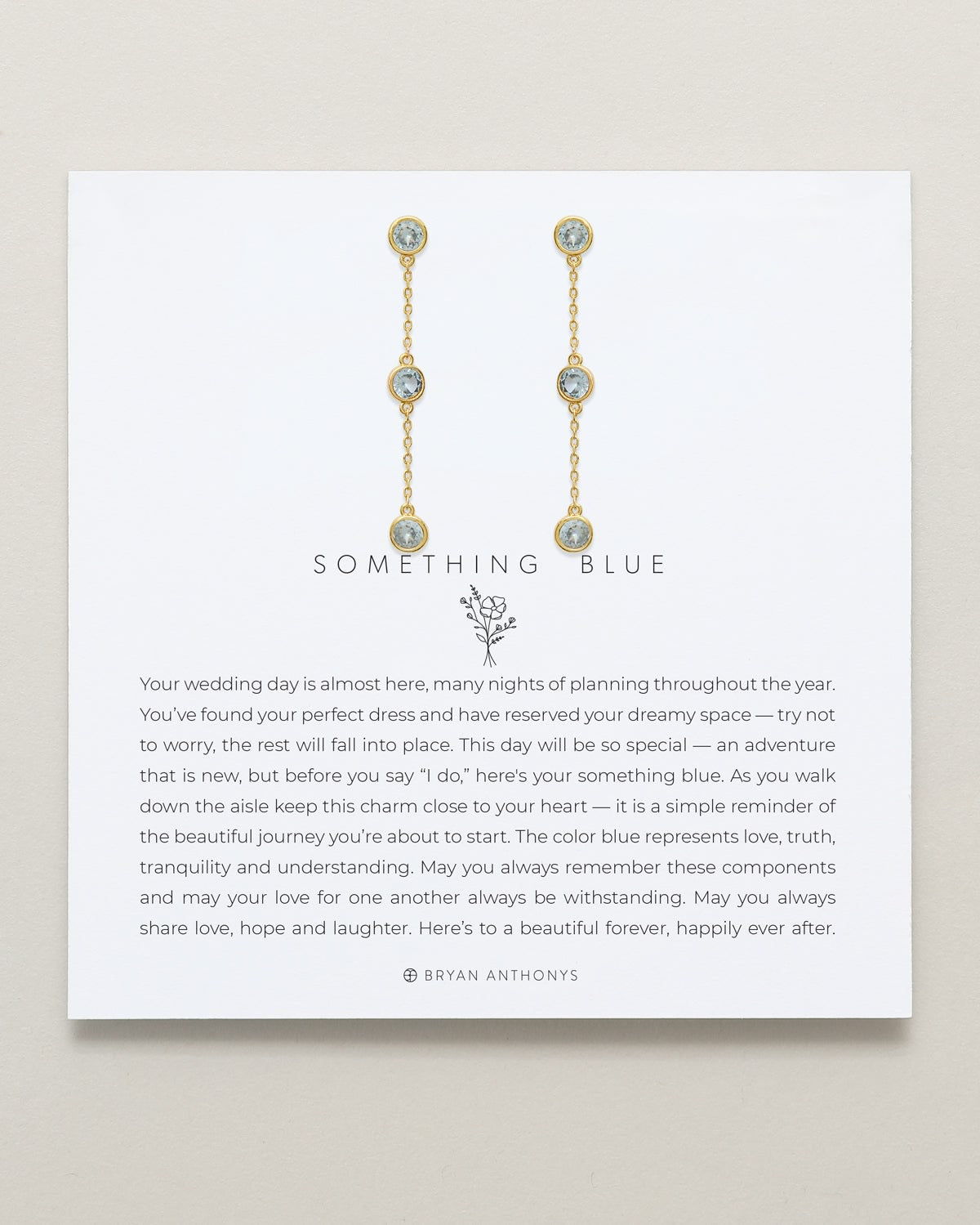 Something Blue Linear Earrings