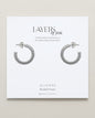 Aligned Beaded Hoop Earrings