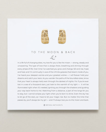 To the Moon and Back Hoop Earrings