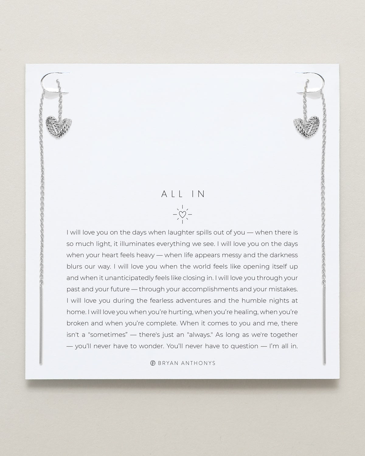 All In Threader Earrings