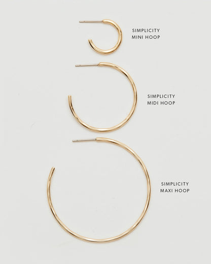 Simplicity Midi Hoop Earrings