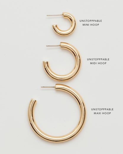 Unstoppable Midi Hoop Earrings