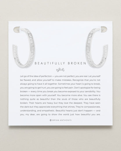 Beautifully Broken Baguette Maxi Hoop Earrings