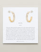 Mom Baguette Midi Hoop Earrings
