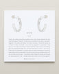 Mom Baguette Midi Hoop Earrings