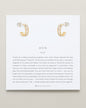 Mom Baguette Mini Hoop Earrings