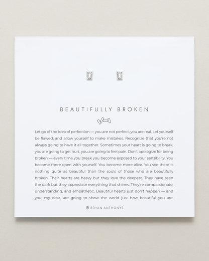 Beautifully Broken Baguette Stud Earrings