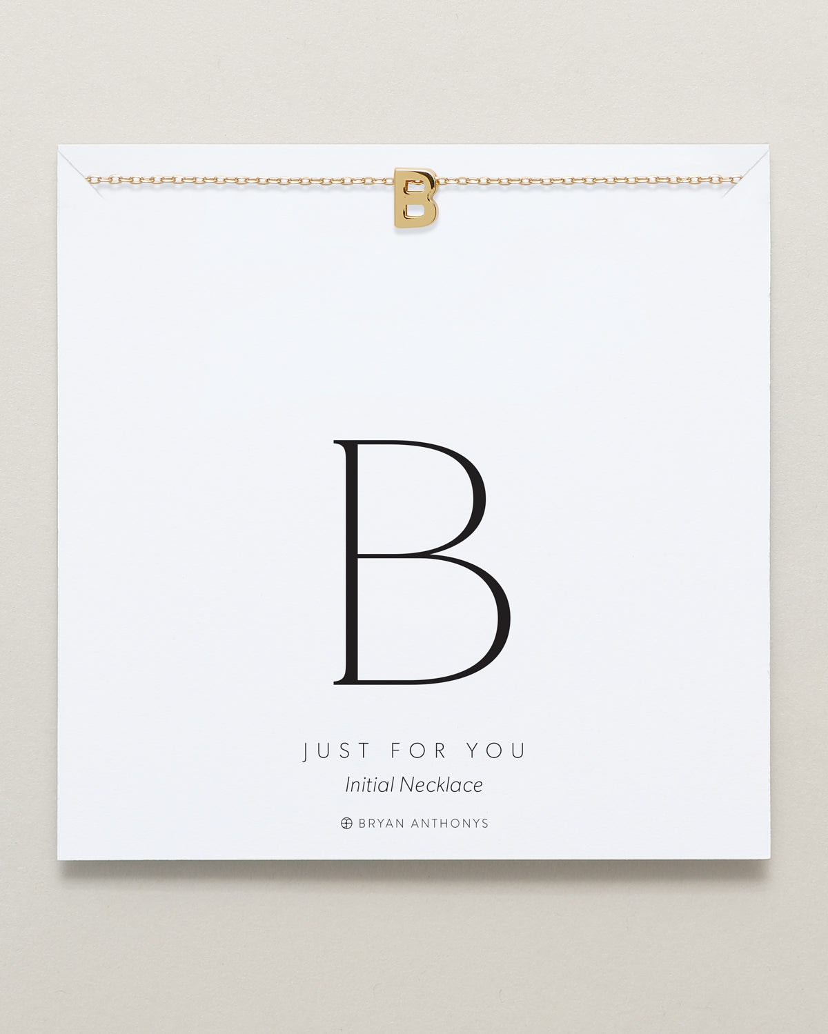 Just For You Initial Necklace — B