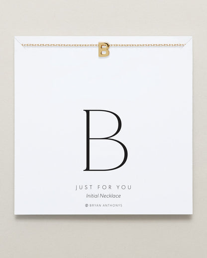 Just For You Initial Necklace — B