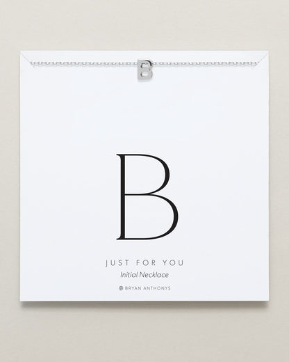 Just For You Initial Necklace — B