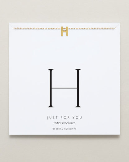 Just For You Initial Necklace — H