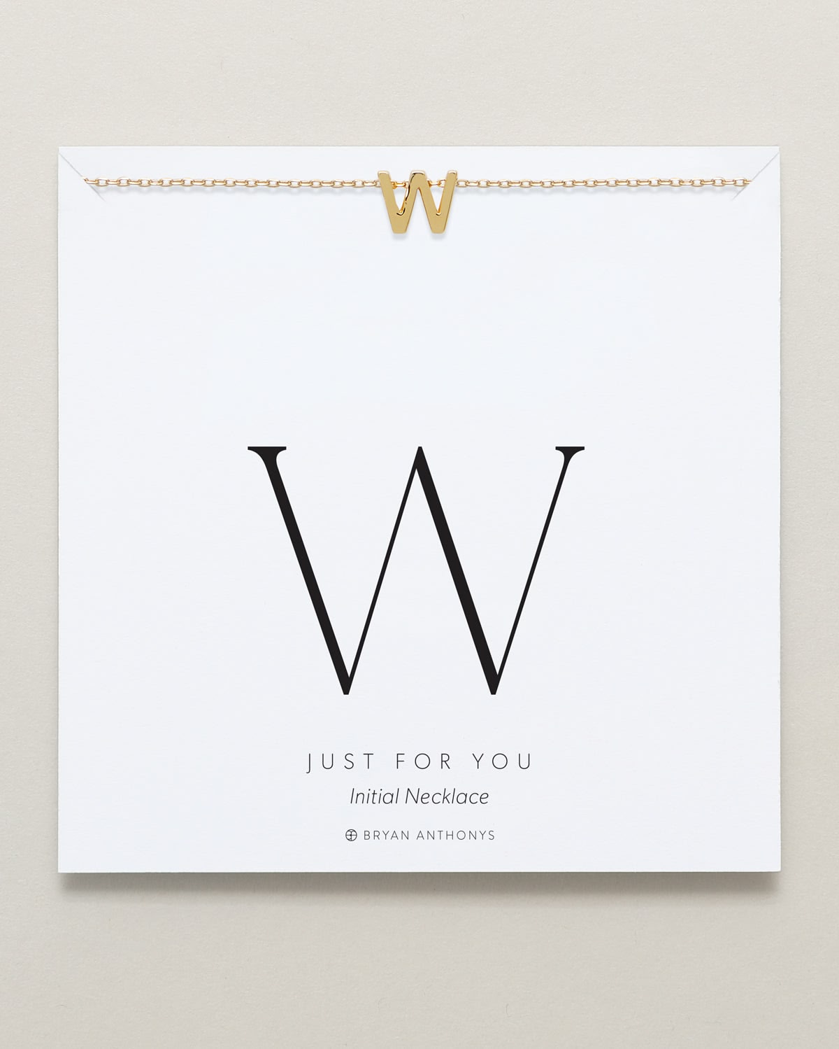 Just For You Initial Necklace — W