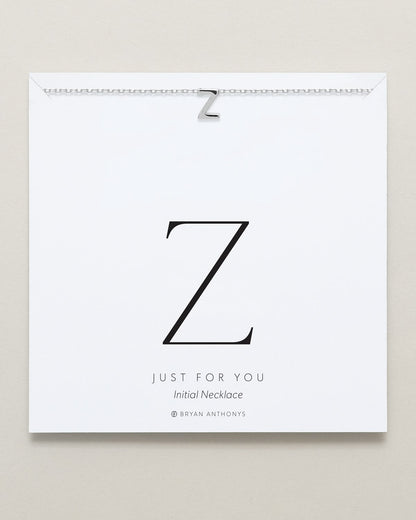 Just For You Initial Necklace — Z