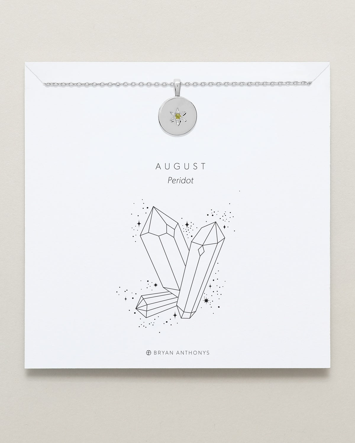 Birthstone Pendant Necklace — Peridot