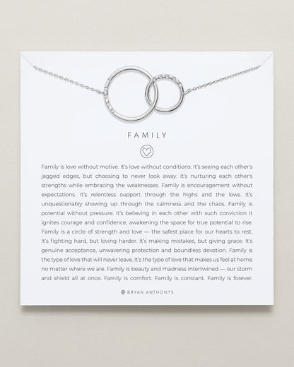 Family Interlocking Circles Necklace