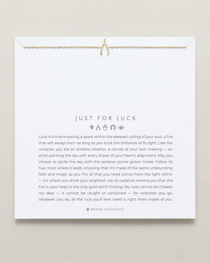 Just For Luck Wishbone Necklace