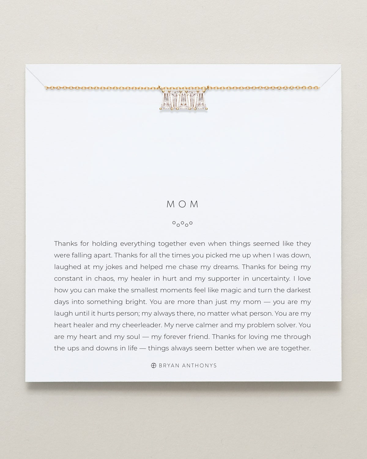 Mom Baguette Dainty Necklace