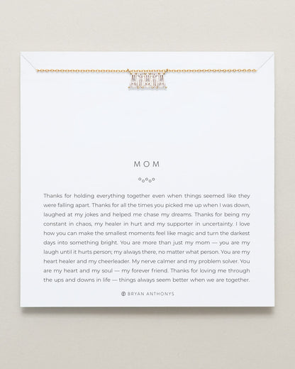 Mom Baguette Dainty Necklace
