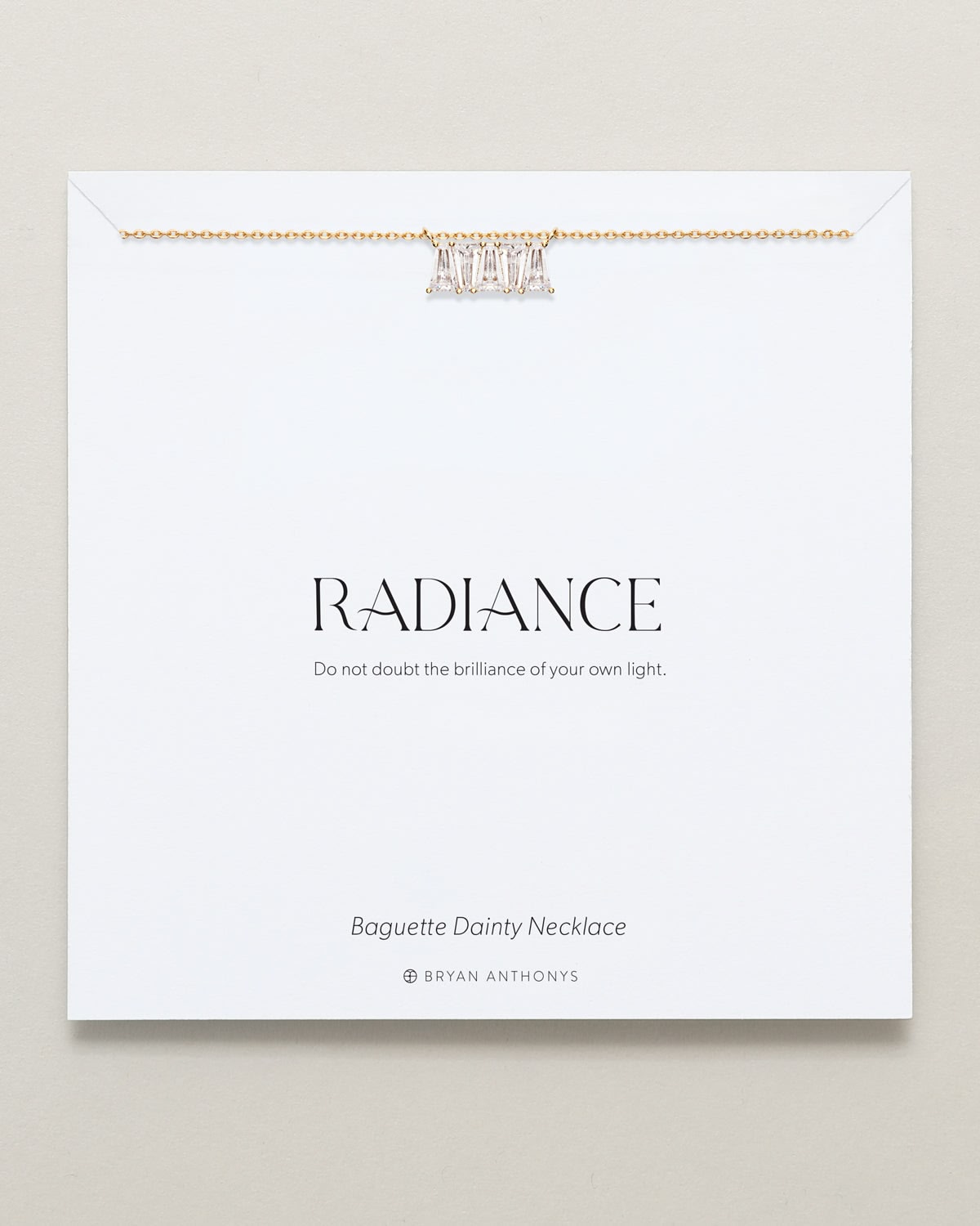Radiance Baguette Dainty Necklace