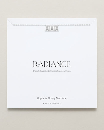 Radiance Baguette Dainty Necklace