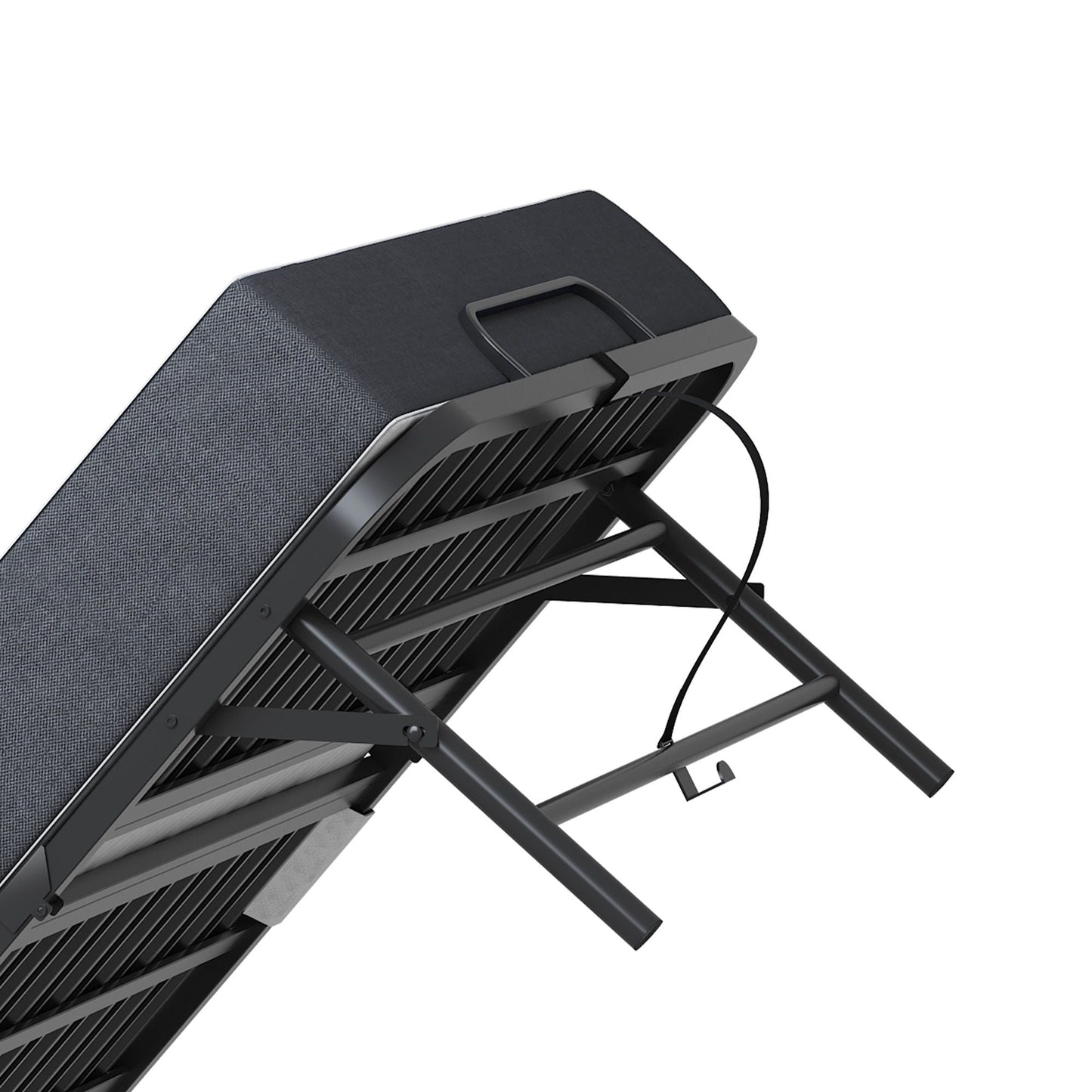 Twin Extra Long Folding Bed For Tall People, Heavy-Duty Rollaway Guest With Memory Foam Mattress - Black