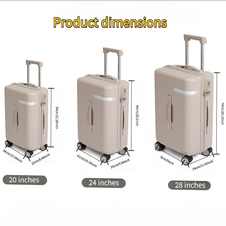 20 Inch 24 Inch Thick Luggage Compartment, Telescopic Pull Rod, Equipped With Three Handheld Handles, TSA With Phone Holder, Universal Silent Wheels, Sturdy And Durable
