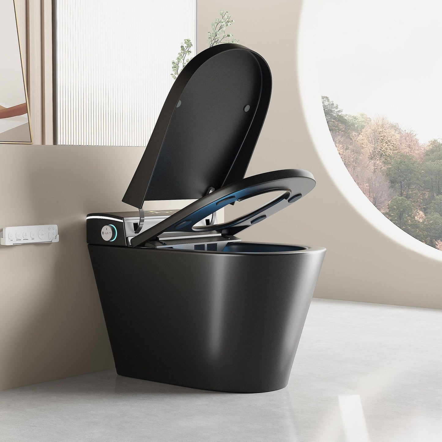 Smart Bidet Toilet With Auto Open / Close Seat, Warm Water Wash, Heated Seat, And Wireless Remote Control