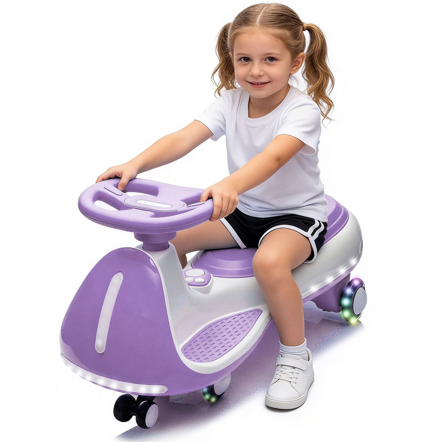 12V Kids Ride-On Electric Wiggle Car with 2-in-1 Smart Design